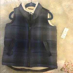 Old Navy blue plaid vest